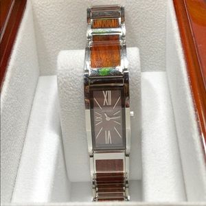 Na Hoku Koa wood ladies watch